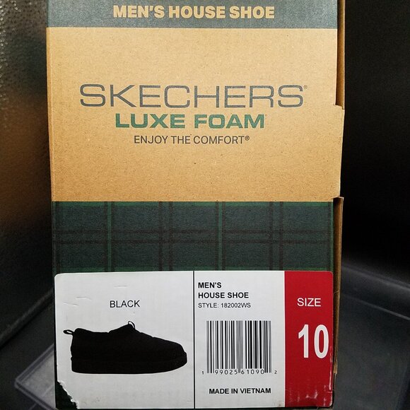 Skechers Men’s House Shoe Luxe Foam - Size 10 - Black Color - Wide Fit - NTW!!! - Picture 13 of 13